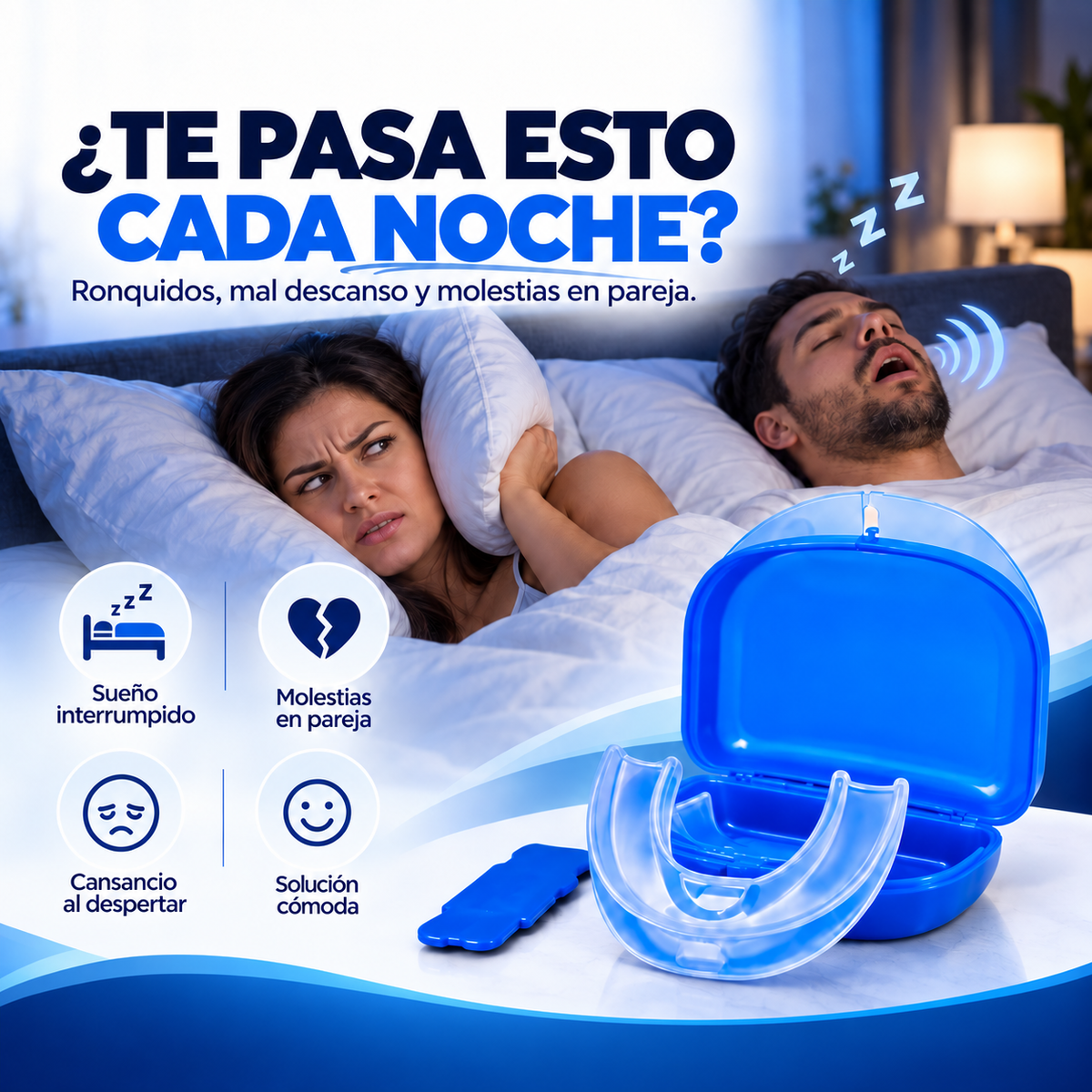 NocheZen® Protector Bucal Antirronquidos para Noches Más Tranquilas